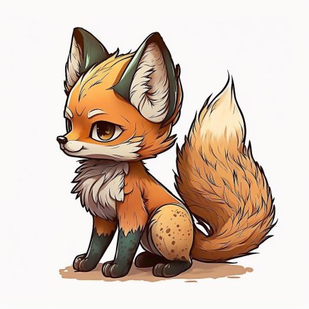 Мультяшная лисичка