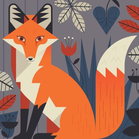 Стилизованная лиса