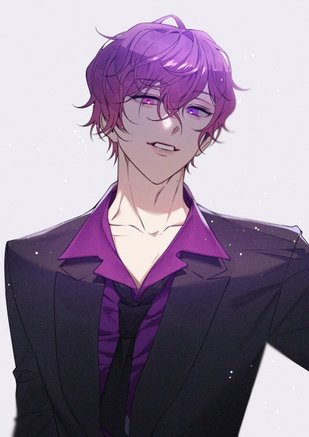 Аниме принц с фиолетовым волосами