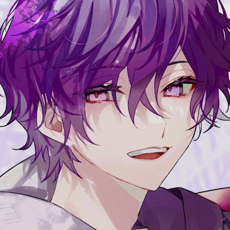 Anime boy purple hair