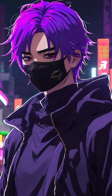 Аниме парень в маске