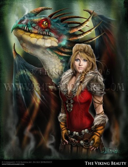 Девушка с драконом