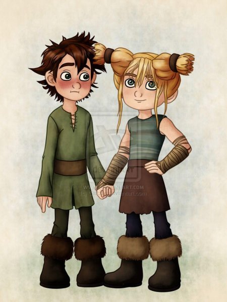 Иккинг и астрид с детьми