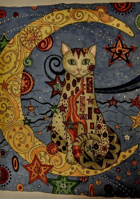 Декоративная живопись кошки