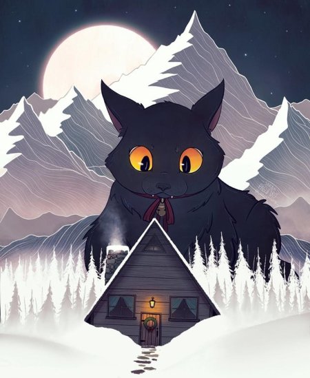 Иллюстрация кошка