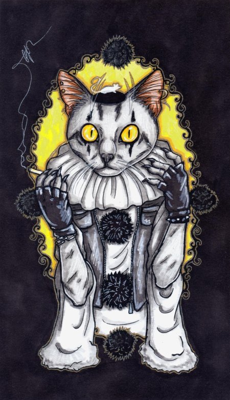 Кот арт рисунок