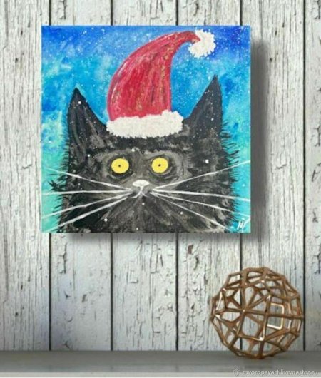 Новогодние картины акрилом