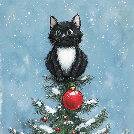 Новогодние кошки