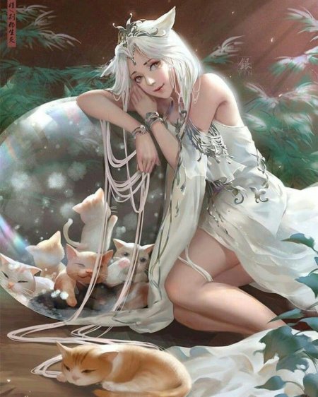 Кицунэ белая лиса