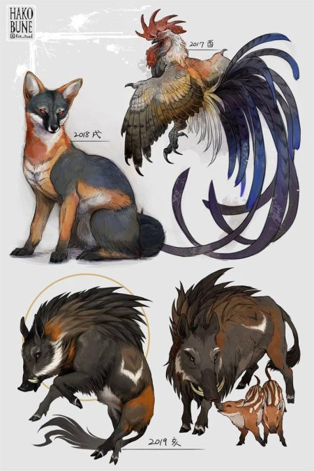 Рисованные животные