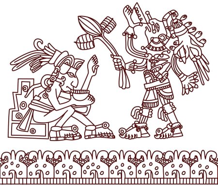 Рисунки майя и ацтеков