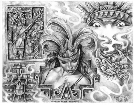 Майя и ацтеки в стиле чикано