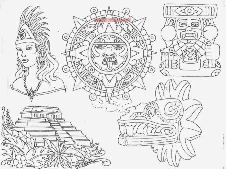 Орнамент майя и ацтеков