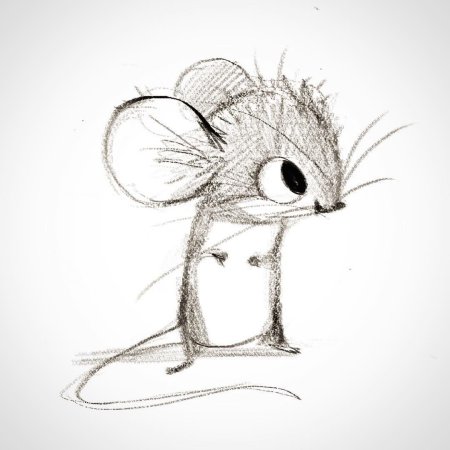Мышь рисунок карандашом