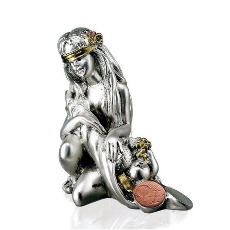 С рогом изобилия статуэтка фортуна серебро