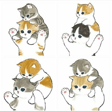 Котики милые рисунки