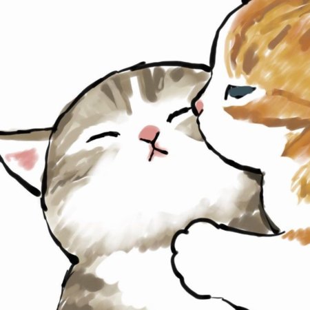 Милые котики пара рисунок