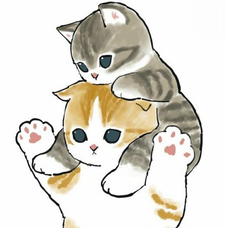 Милые котики рисунки пинтерест