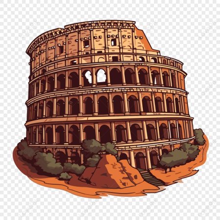 Колизей на белом фоне