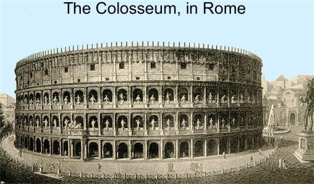 Колизей (амфитеатр флавиев) в риме. общий вид