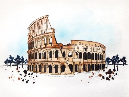 Древний рим живопись колизей
