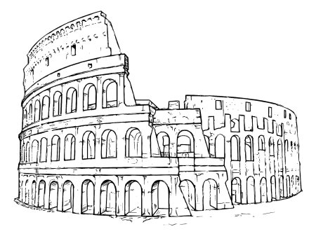 Колизей италия рисунок карандашом