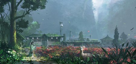 Арт япония деревня