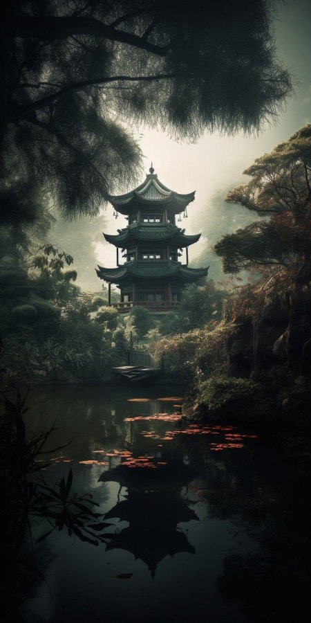 Пейзаж в японском стиле