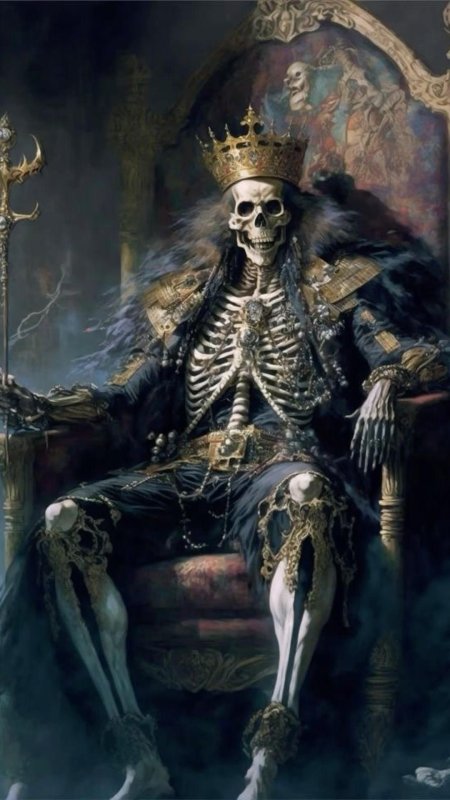 Скелет на троне