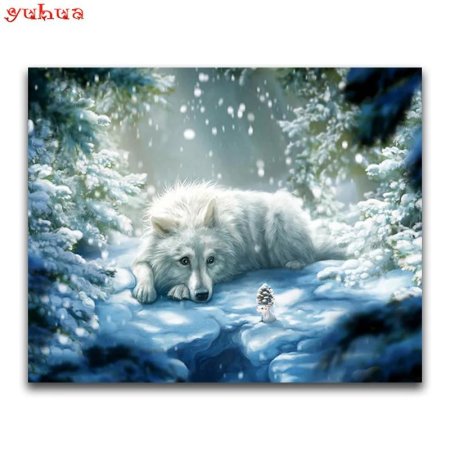Evershine алмазная мозаика волк