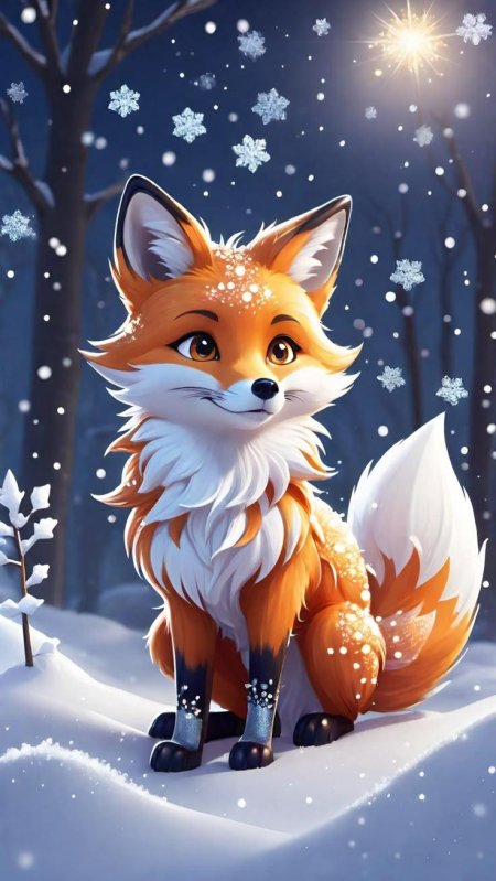 Лиса новогодняя