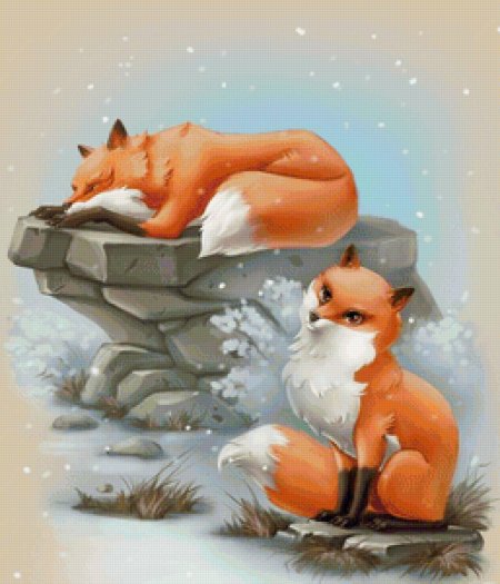 Лиса новогодняя