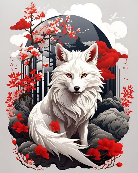 Кицунэ арт лиса