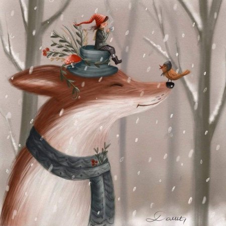 Лисичка иллюстрация