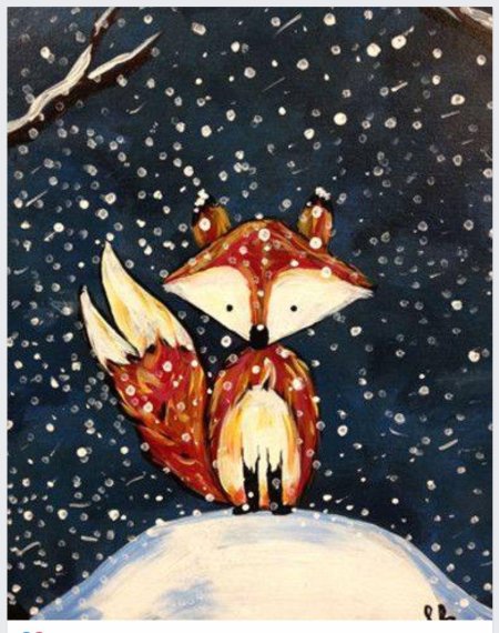 Лиса гуашью