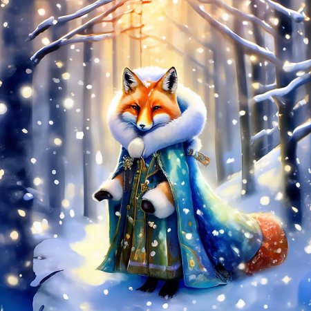 Лиса новогодняя