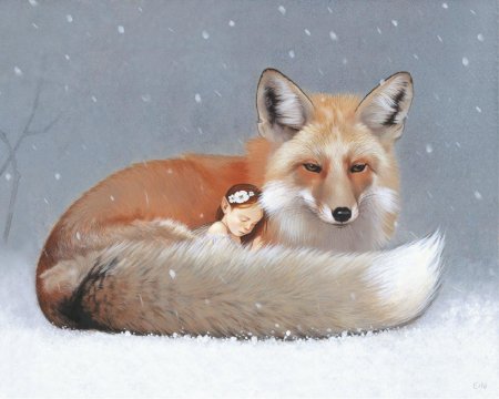 Картина с лисой
