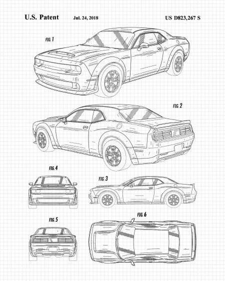Чертеж машины додж челленджер