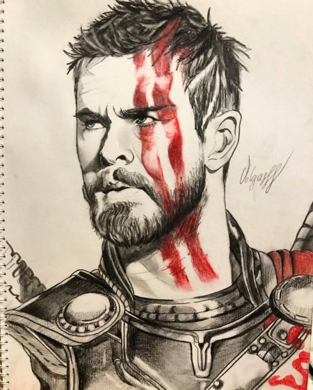 Тор рагнарёк карандашом