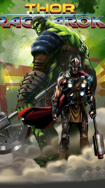 Тор рагнарок халк постер