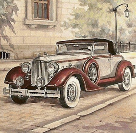 Ретро автомобили для декупажа