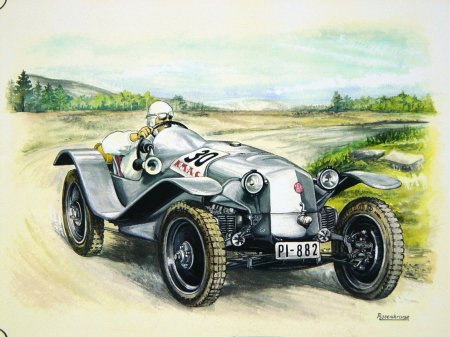 Старинные гоночные машины