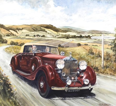 Ретро автомобили в живописи