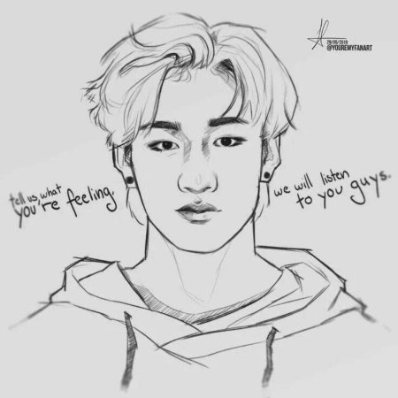 Феликс бтс для срисовки