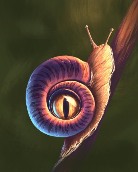 Красивая улитка