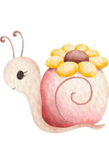 Улитка акварелью