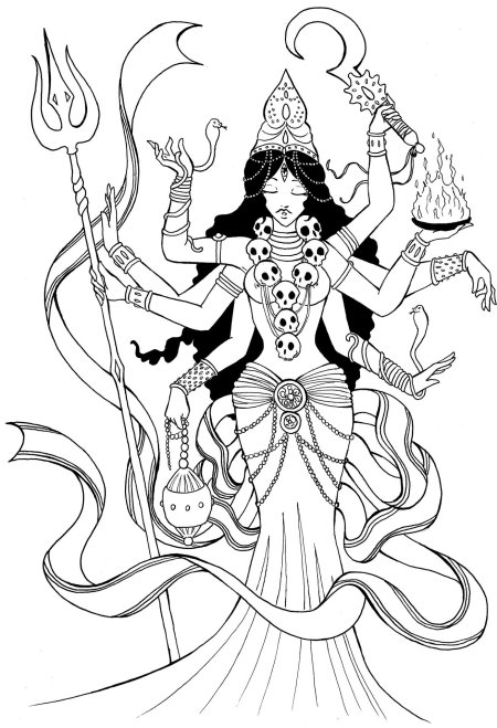 Кали дурга богиня татуировка