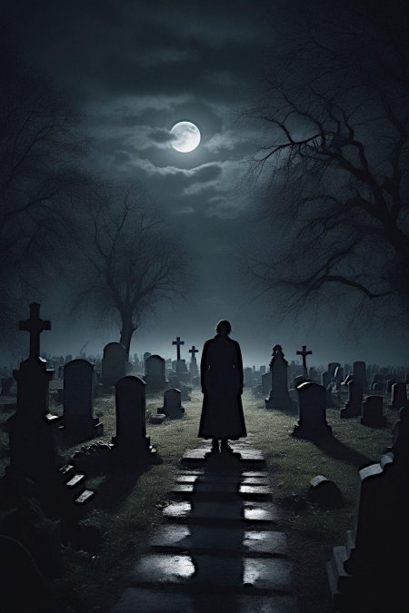 На кладбище