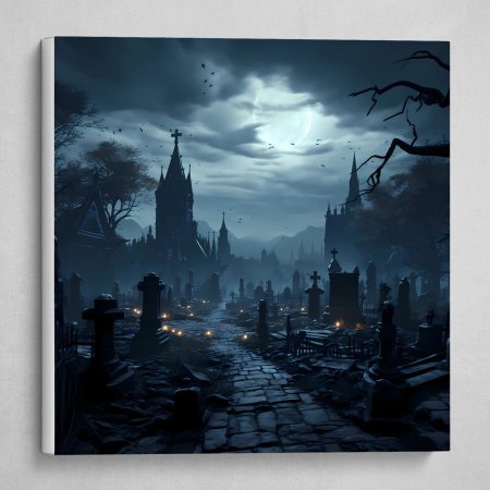 Готичное кладбище фэнтези арт