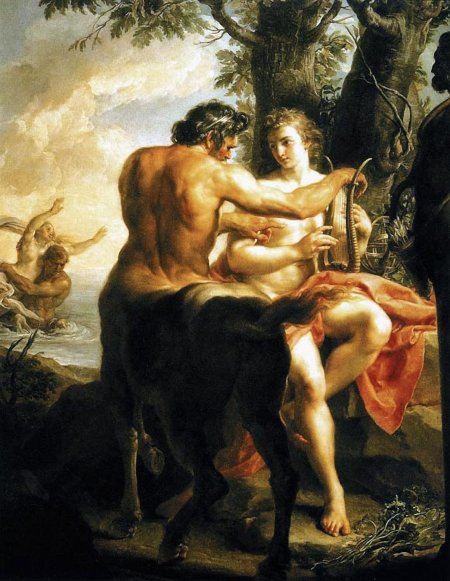 Achilles and the centaur chiron
